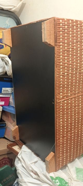 Baúl mimbre marrón