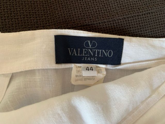 Falda Valentino lino blanca Talla 44