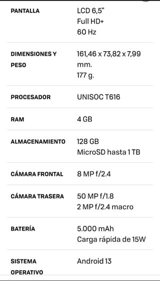 Motorola g14 Gris - Pantalla HD+