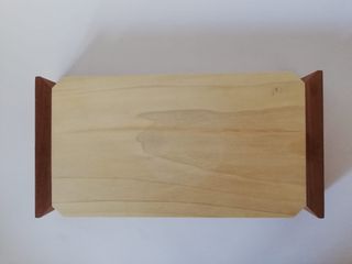 Alzata design in legno massello mogano-magnolia