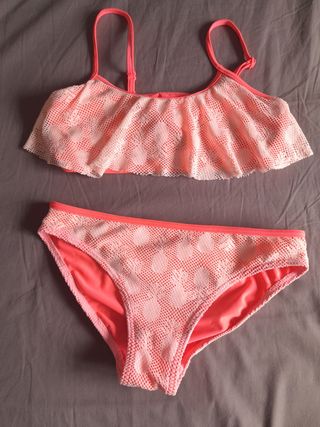 Bikini rosa y naranja