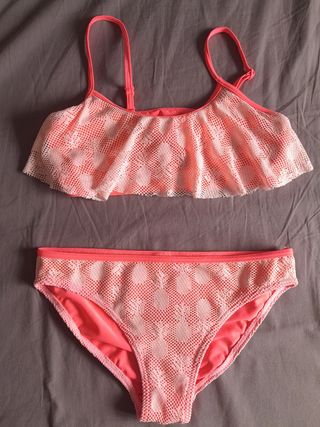 Bikini rosa y naranja