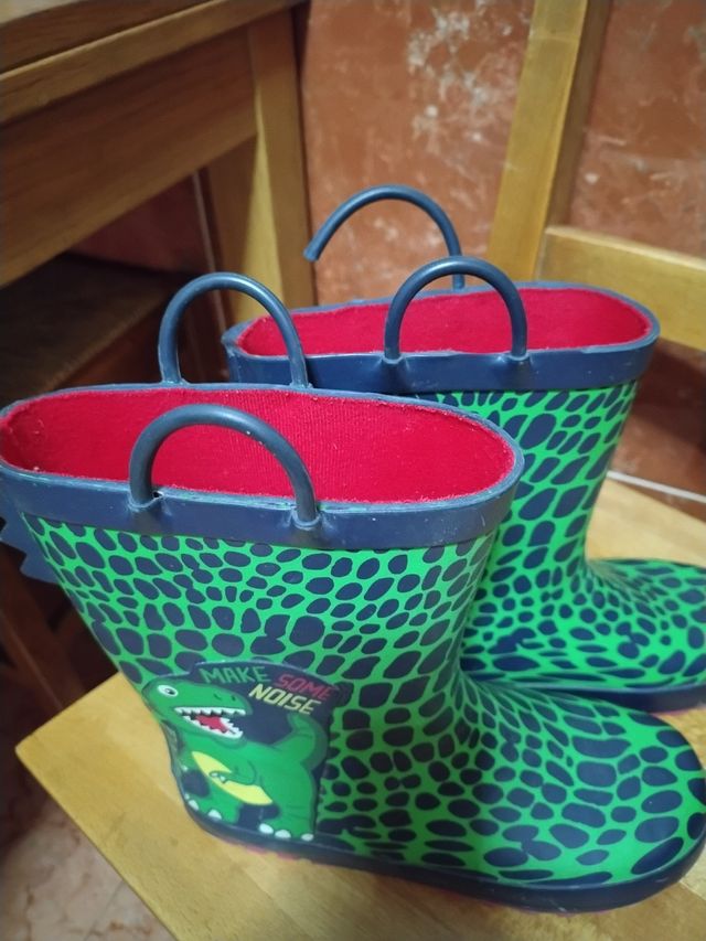 Botas lluvia niño dinosaurio talla 35