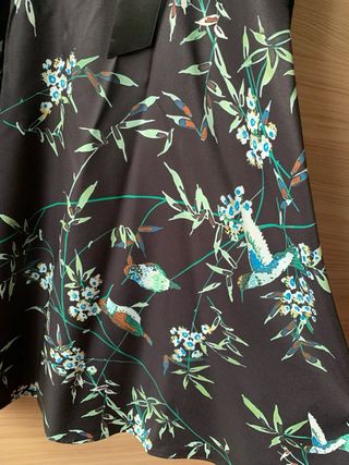 Vestido vintage negro XL estampado