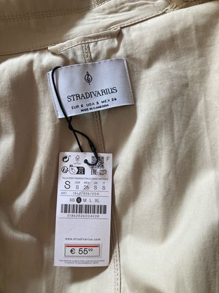 Gabardina beige Stradivarius - Nueva