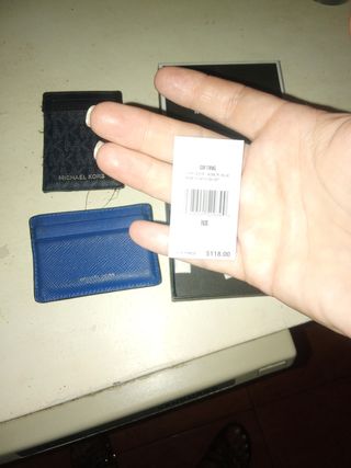 Michael Kors Tarjetero - Azul y Negro