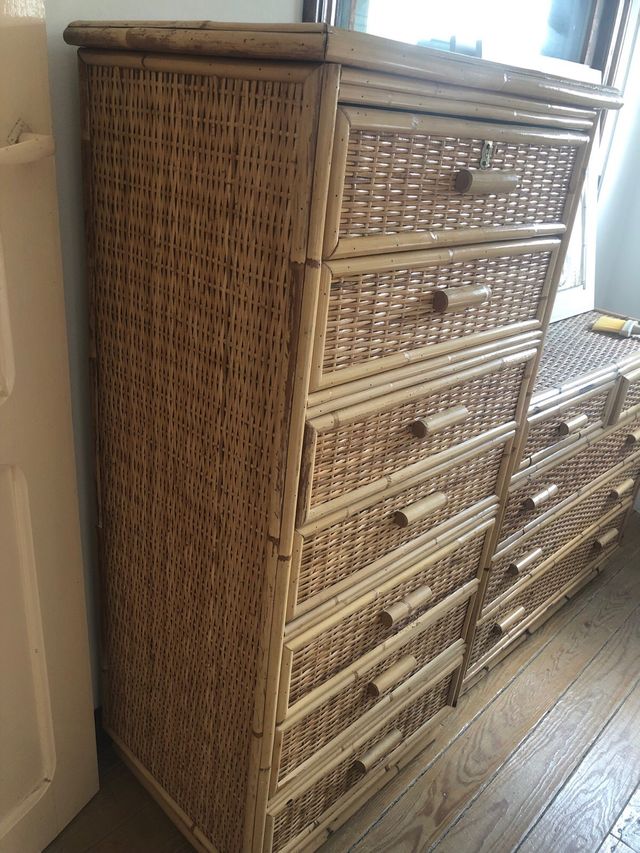 2 Cómodas mimbre - bambú