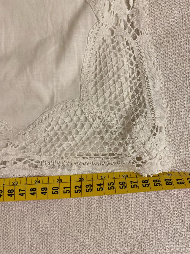 Cuadrante algodón con encaje antiguo
