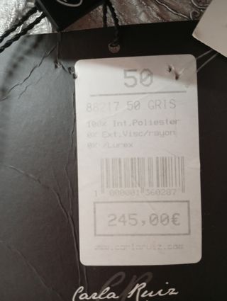 Vestido encaje plateado