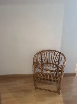 Silla mimbre boho vintage