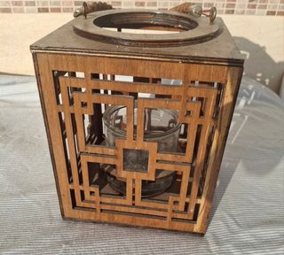 Farolillo madera estilo chino