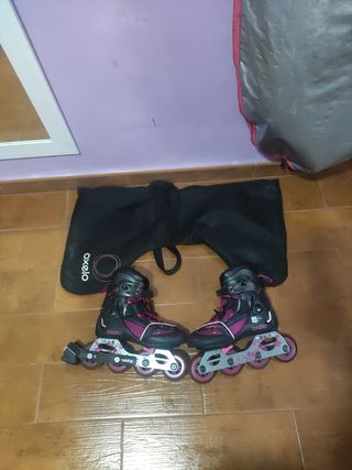 Patines Oxelo regulables talla 34-37 y bolsa