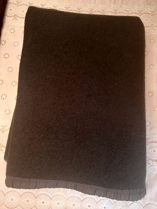 Manta lana verde oliva