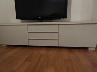Mueble TV blanco 180x41x49cm
