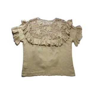 My Sunday Morning/ Blusa oversize encaje beige S