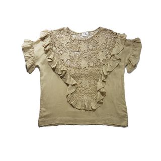 My Sunday Morning/ Blusa oversize encaje beige S