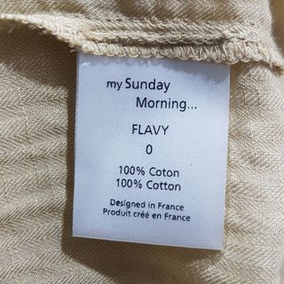 My Sunday Morning/ Blusa oversize encaje beige S