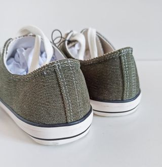 Zapatillas pana verde - talla 36
