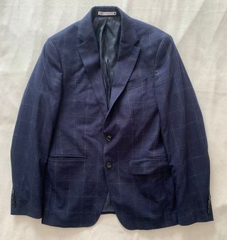 Traje completo Zara azul cuadros - talla M