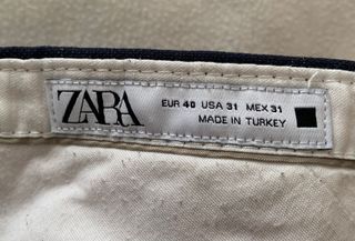 Traje completo Zara azul cuadros - talla M