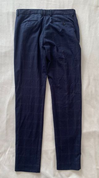 Traje completo Zara azul cuadros - talla M