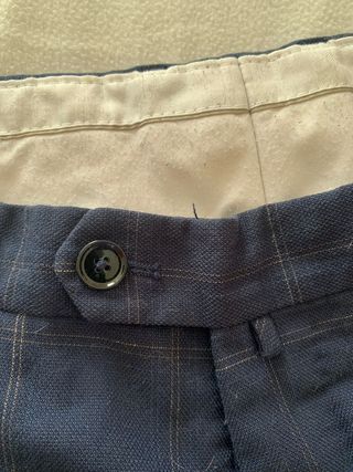 Traje completo Zara azul cuadros - talla M