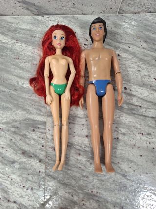 Muñecas Ariel y Eric Disney