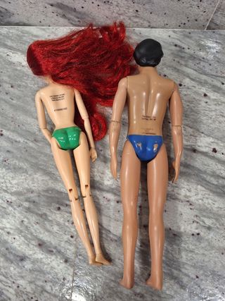 Muñecas Ariel y Eric Disney