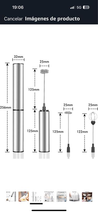 Espumador Leche Recargable - Batidor