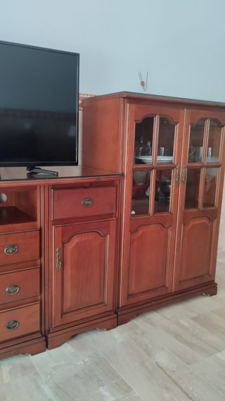 Muebles salón: 3 piezas madera