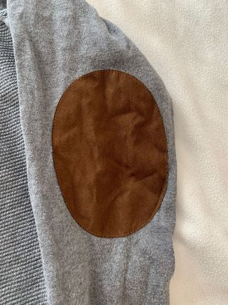 Jersey Zara gris de cuello redondo- Talla L