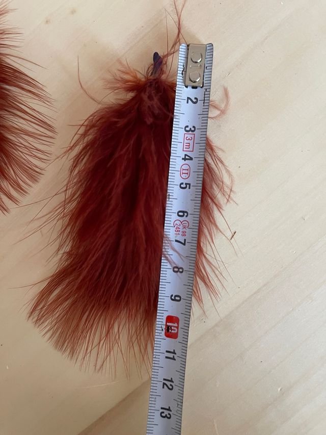 lote de 25 mazos Plumas naturales marrón 12cm