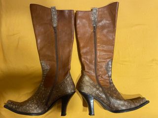 Botas piel marrón - tacón alto