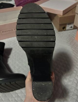 Botines negros tacón grueso