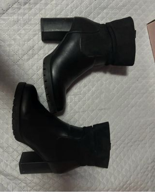 Botines negros tacón grueso