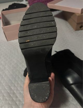 Botines negros tacón grueso