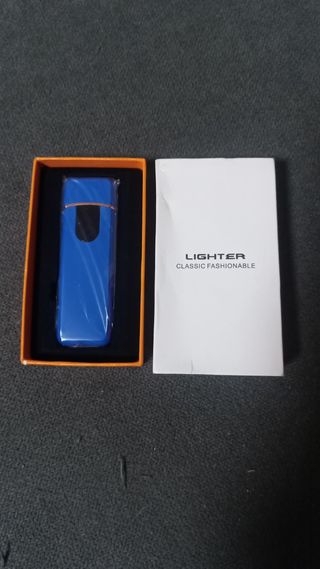 Mechero eléctrico recargable azul