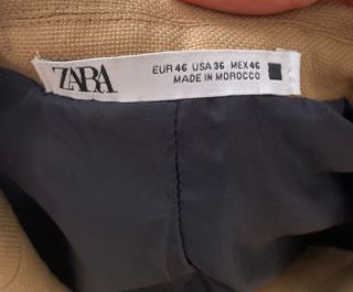 Chaqueta Blazer de traje Zara Beige Talla 46 EU