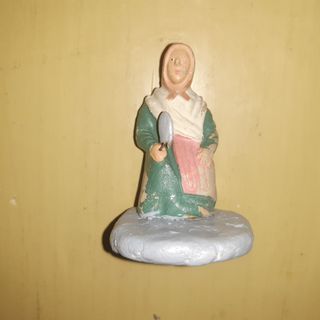 Figura de Belén terracota antigua 