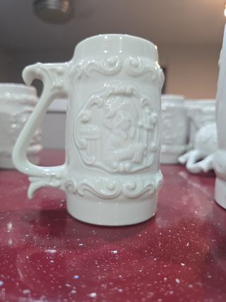 Juego cerveza porcelana - Jarra 6 Vasos