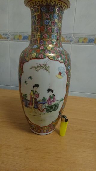 Jarrón chino antiguo - Porcelana