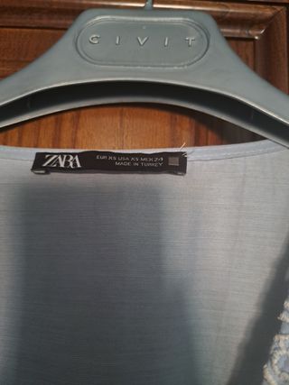 Vestido Zara azul cielo talla XS