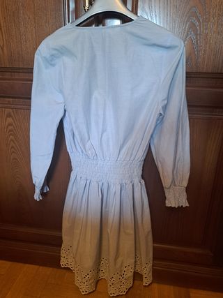 Vestido Zara azul cielo talla XS