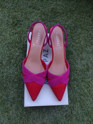 Zapatos Marypaz Rosa y Rojo.