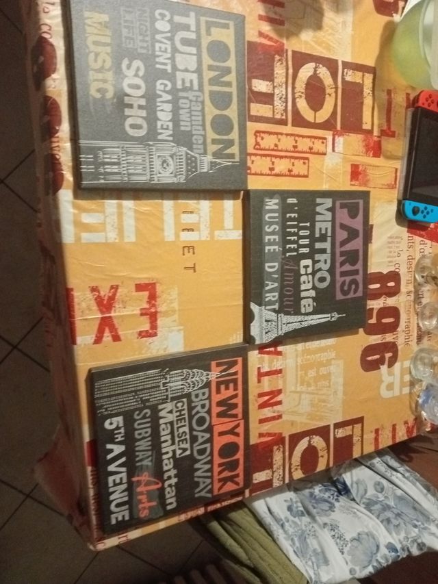 Quadri città: Londra, Parigi, New York