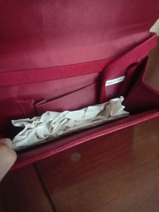 Cartera roja burdeos eventos - nueva, sin estrenar