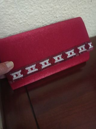 Cartera roja burdeos eventos - nueva, sin estrenar