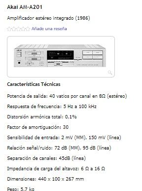 Amplificador AKAI AM-A201 - Gris Plata