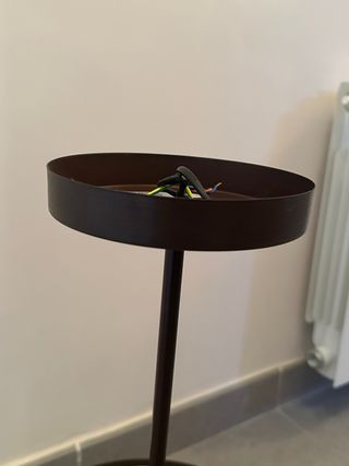 Lámpara colgante beige y marrón