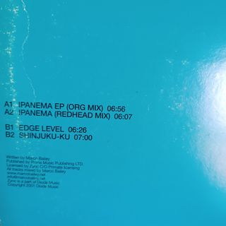 Marco Bailey - Ipanema EP  - maxvinilos